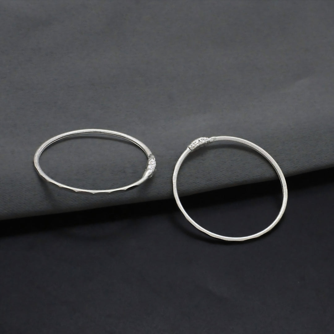Lucky Elephant Design Real Sterling Silver Kids Bracelets Pair