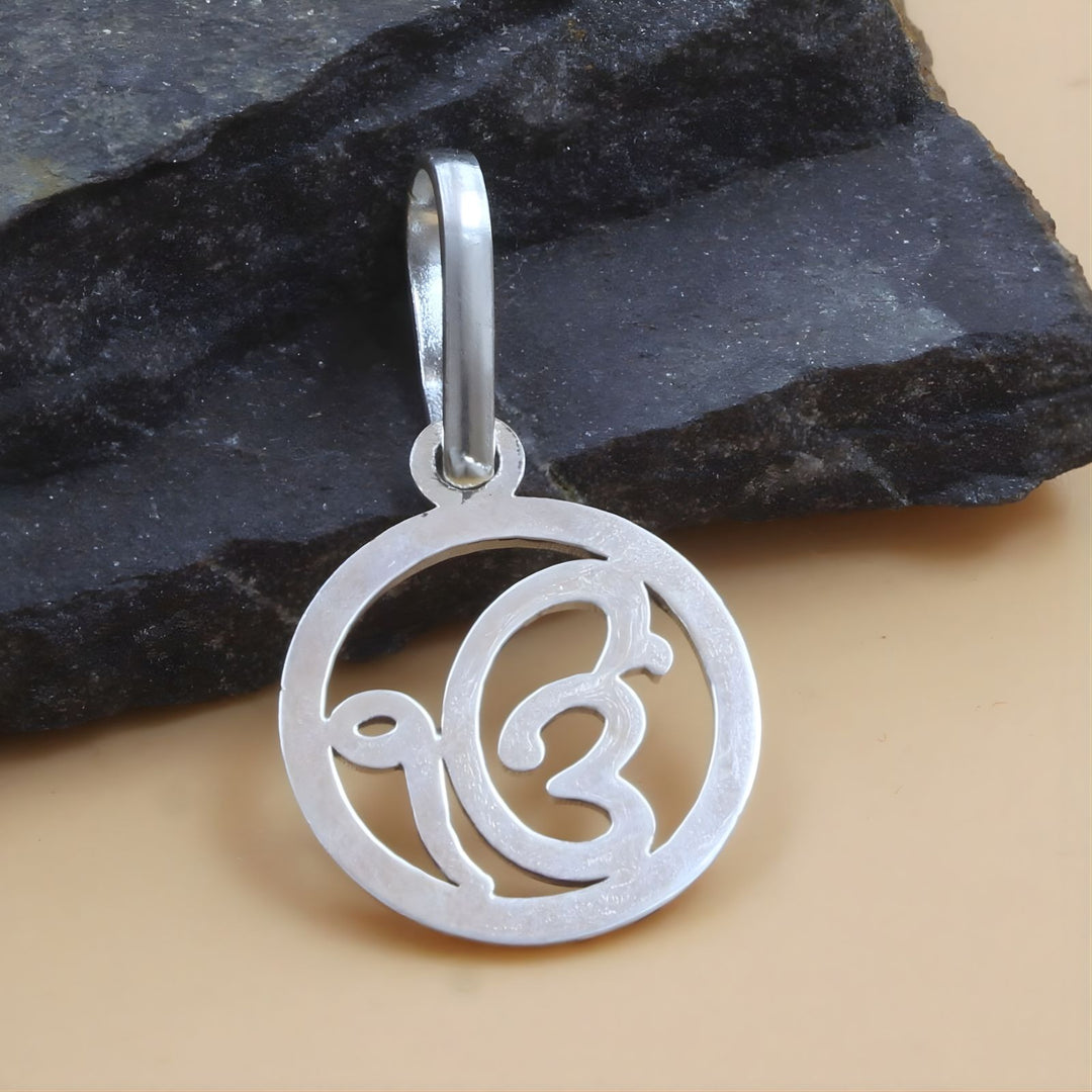 Real Sterling Silver Ek Onkar pendant