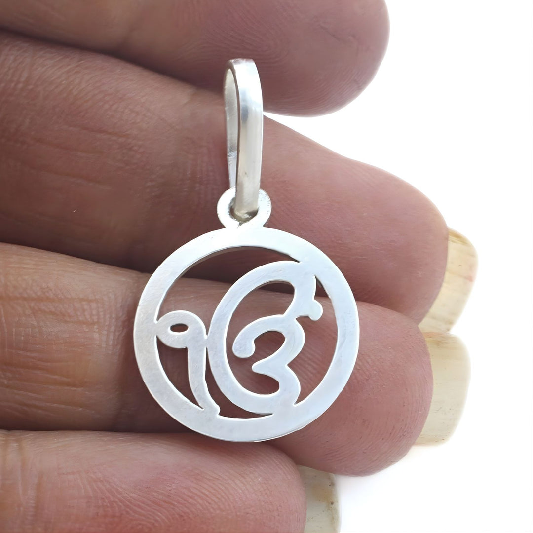 Real Sterling Silver Ek Onkar pendant