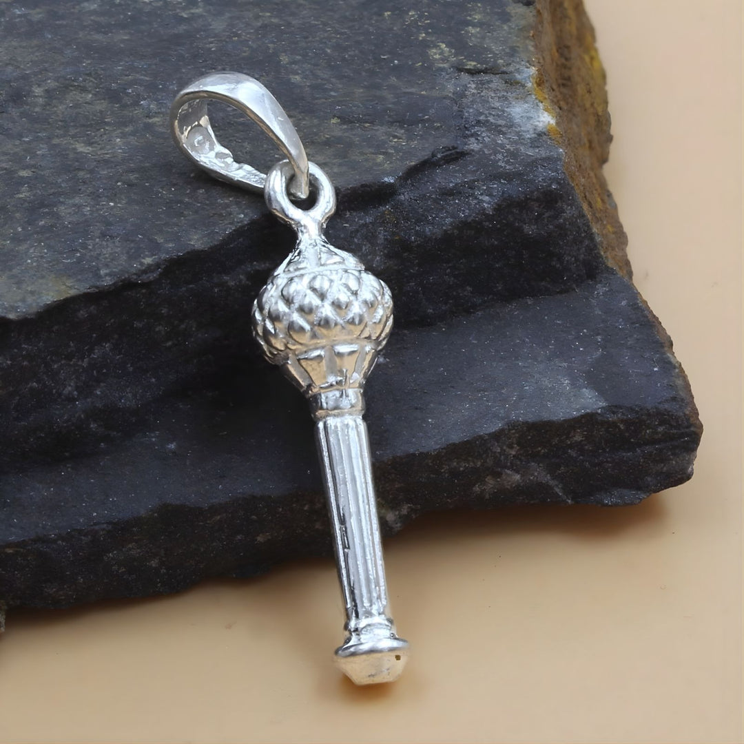 Real Sterling Silver Lord Hanuman Gada/Gadha pendant
