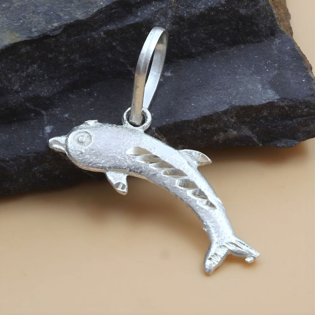 Real Sterling Silver Dolphin pendant