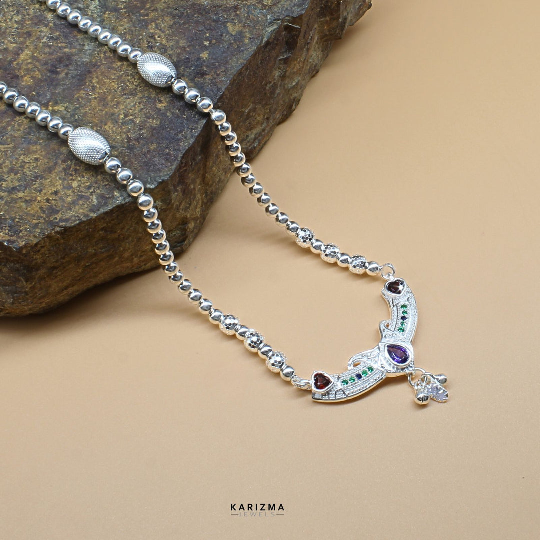 Real Sterling Silver Mangalsutra women necklace gifting party wear