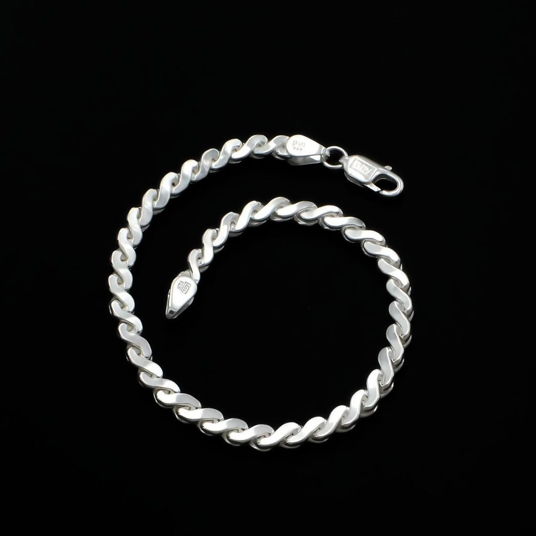 925 Sterling Silver unique trendy Men's Bracelet Man Jewelry 8.5"