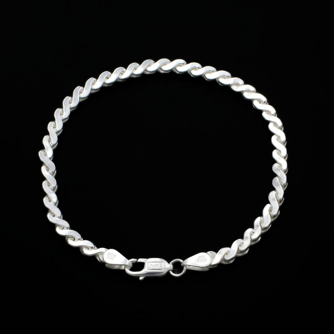 925 Sterling Silver unique trendy Men's Bracelet Man Jewelry 8.5"