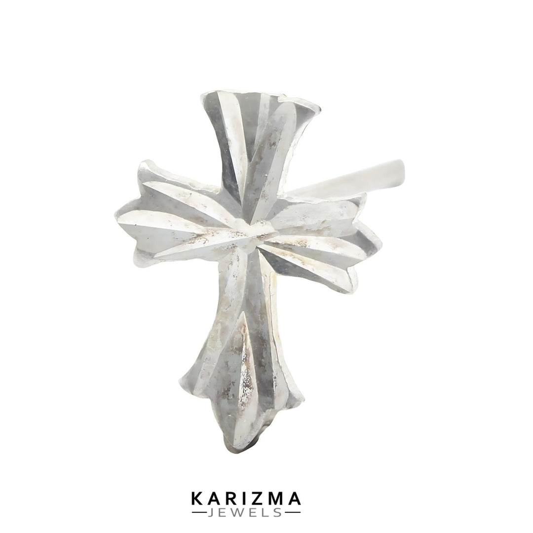 Real Sterling Silver Cross Excellent Single Stud Earring For Men