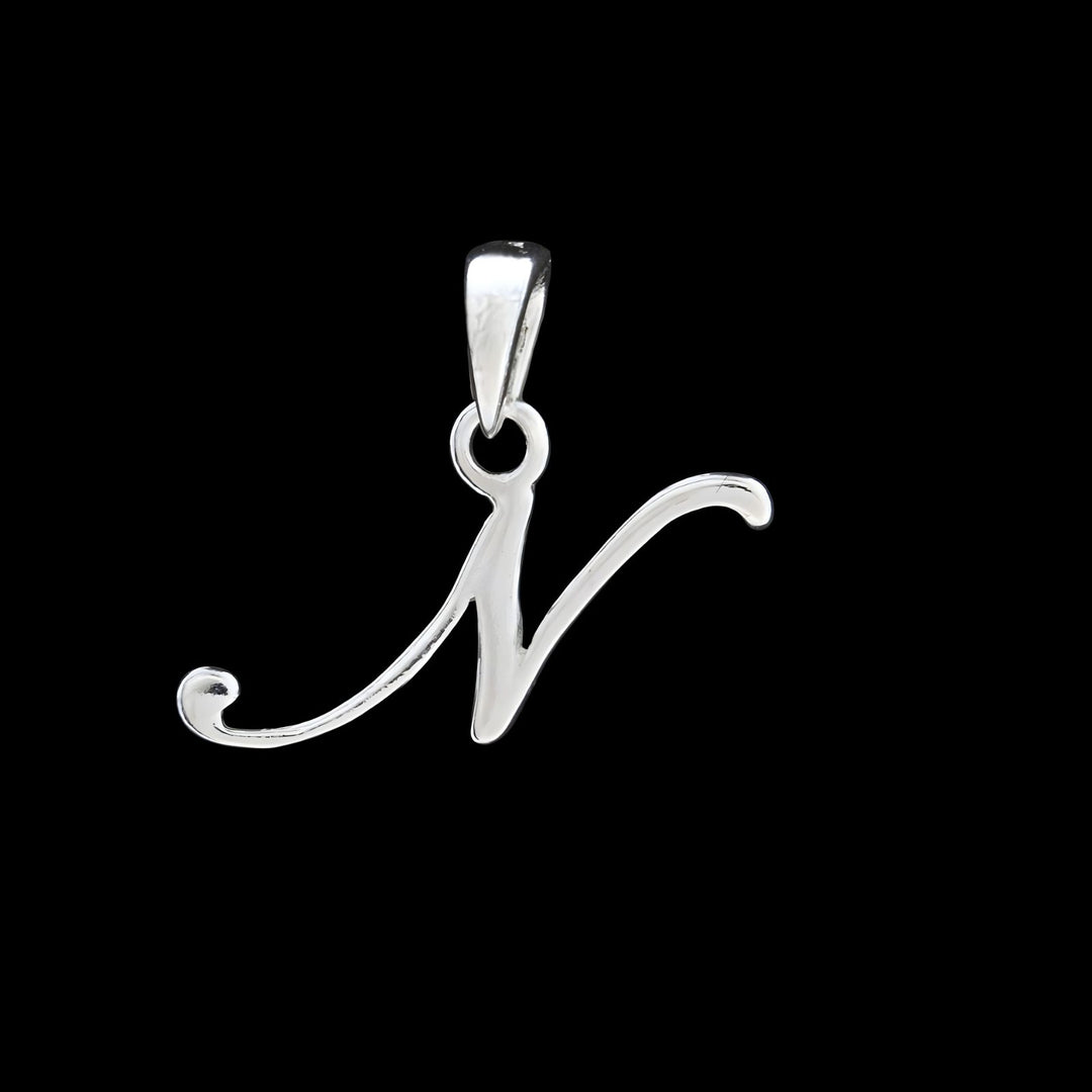 925 Real Sterling Silver Alphabet Letter Pendant - Select your Alphabet