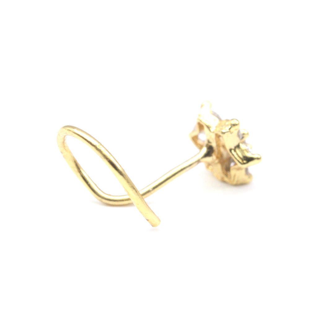 Gold Plated Star Indian women's nose stud