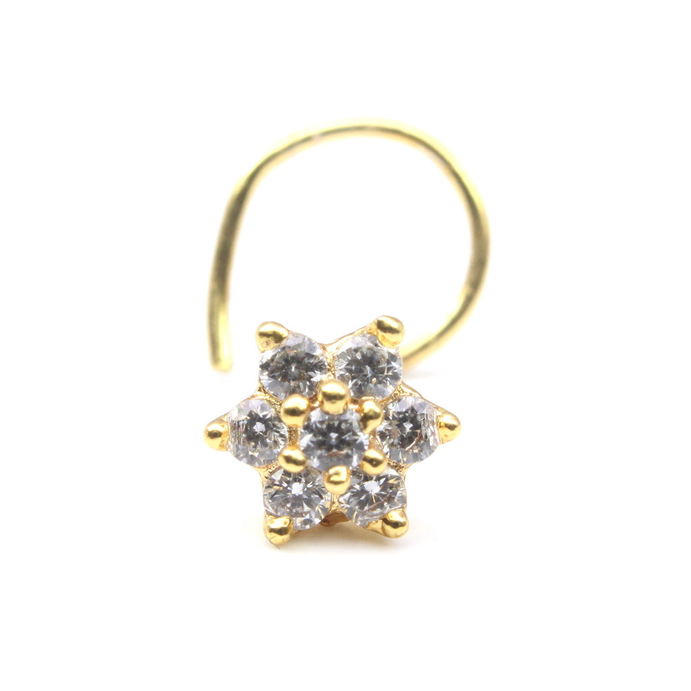 Gold Plated Star Indian women's nose stud