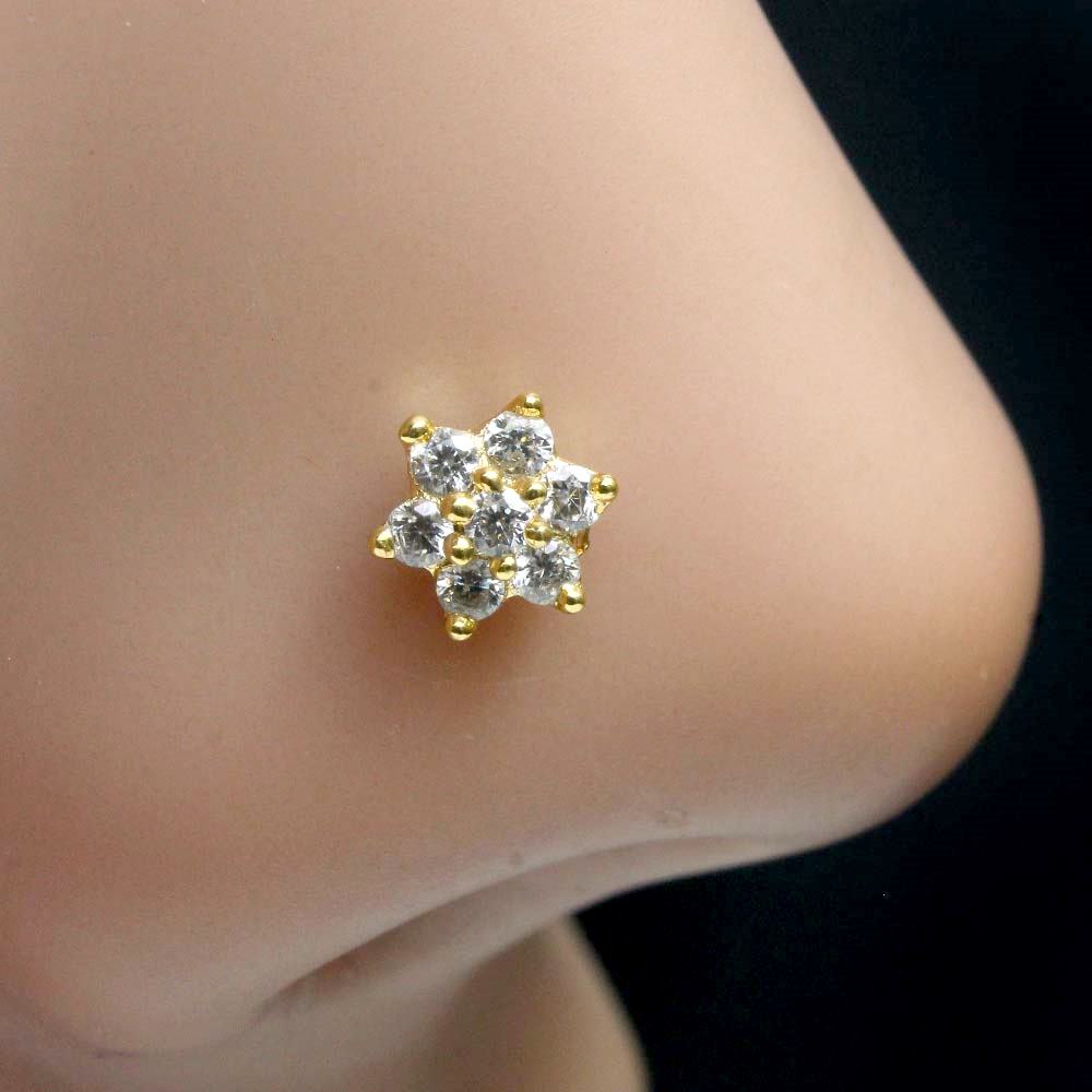 Gold Plated Star Indian women's nose stud