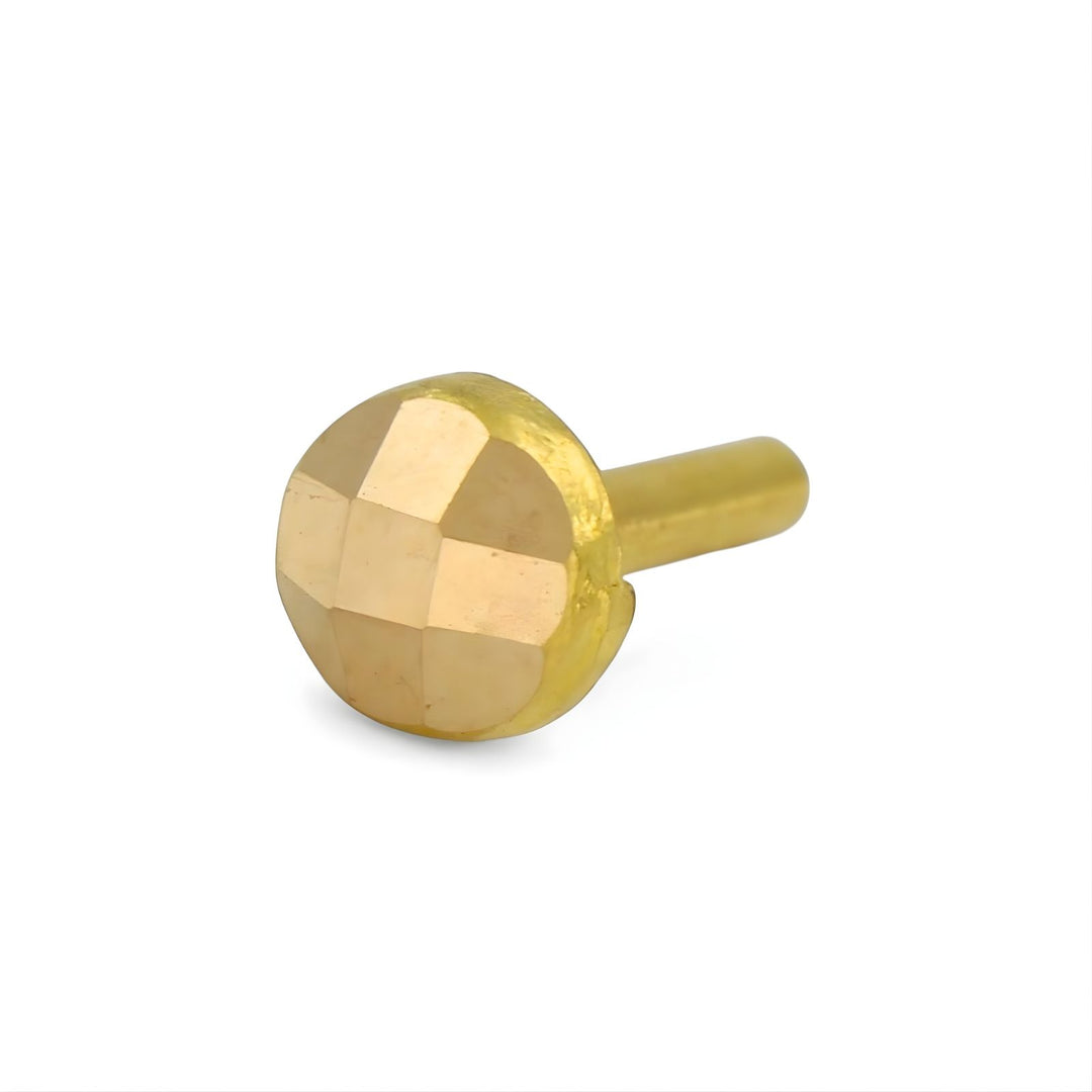 Small 18K Real Gold women Nose stud nose ring Push Pin