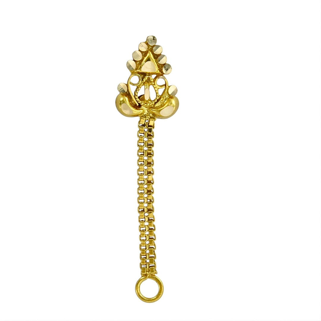 14k Real Gold Chain Style Nose Pin