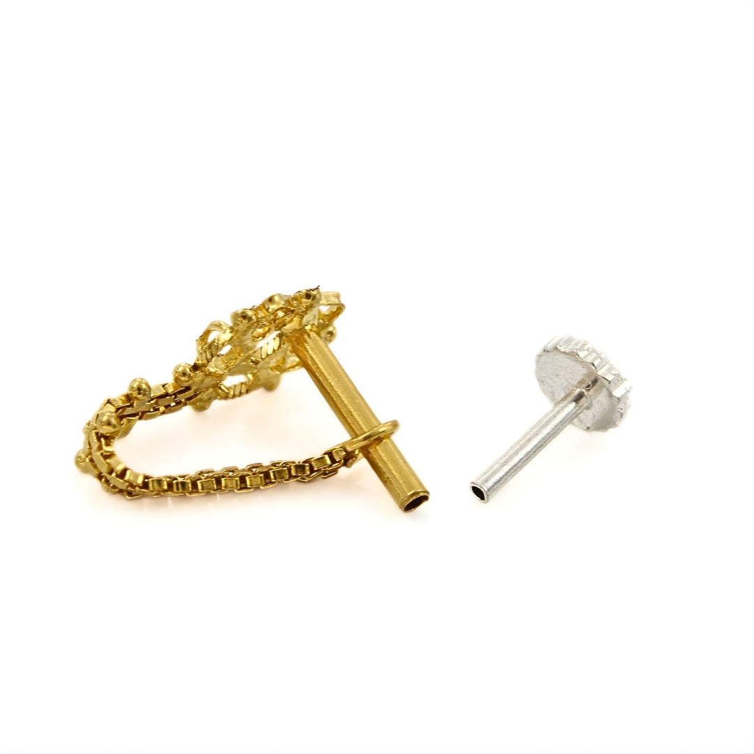 Dainty 14k Real Gold Nose Piercing