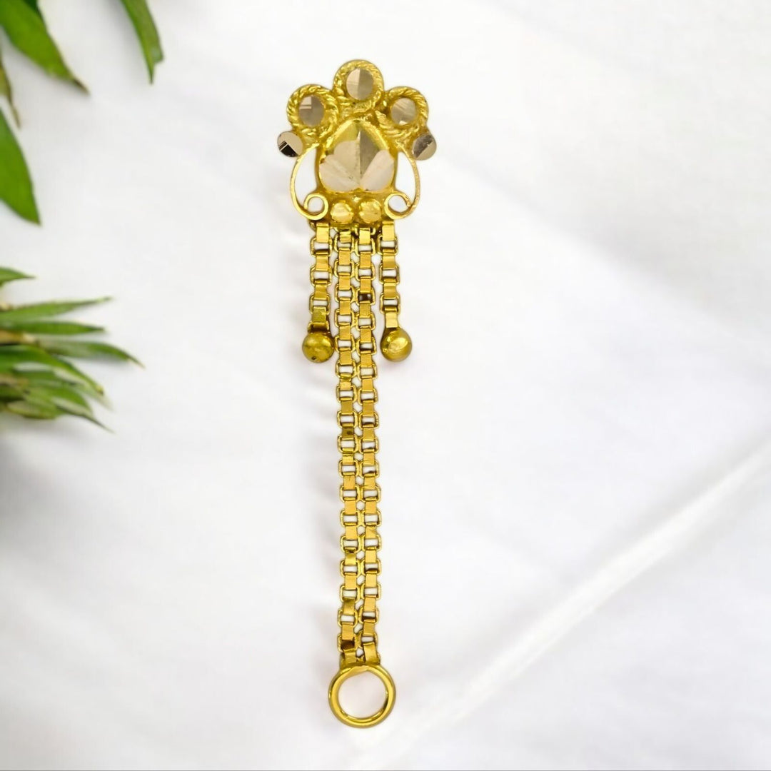 14k Real Gold Indian Chain Style Nose Stud