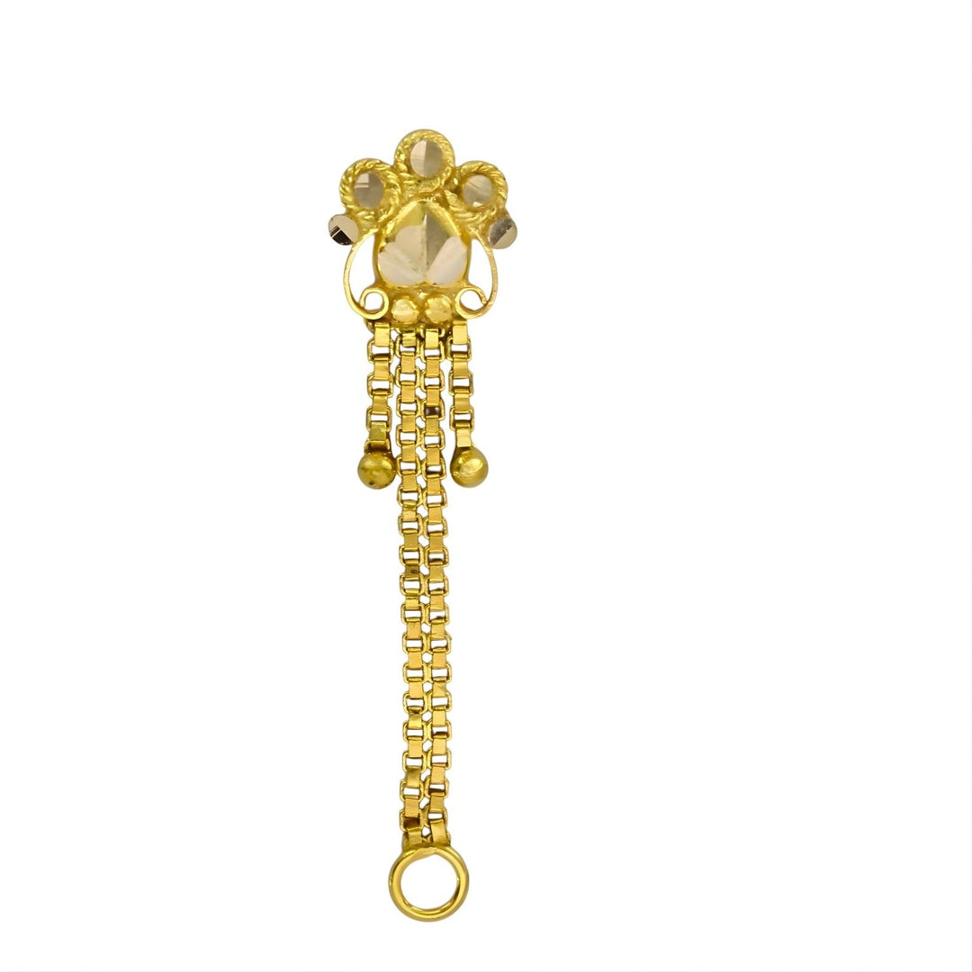 14k Real Gold Indian Chain Style Nose Stud