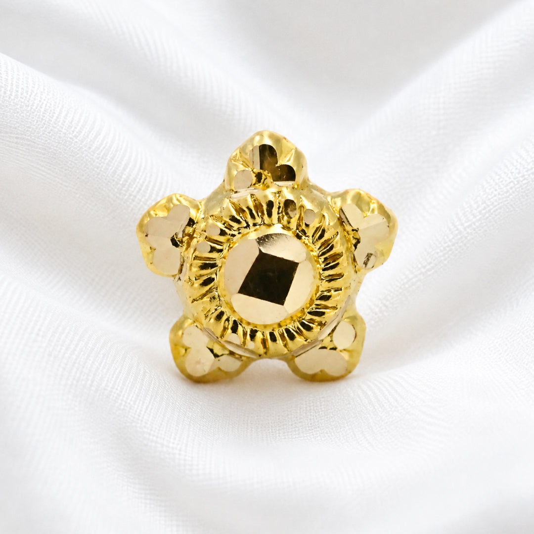 18K Real Gold Tortoise Push Pin Nose Stud
