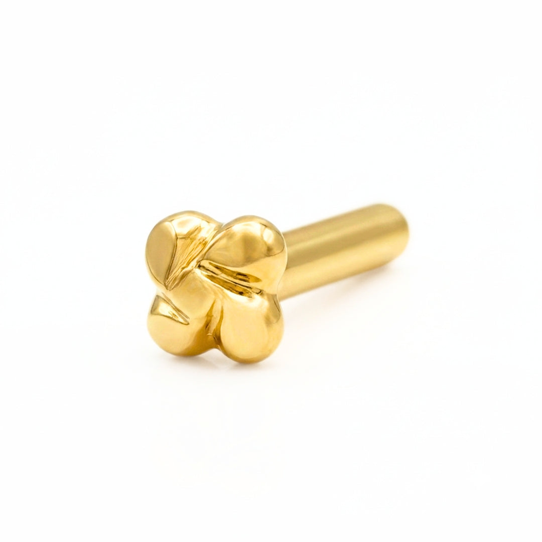 Minimalist 18K Real Gold Push Pin Nose Stud