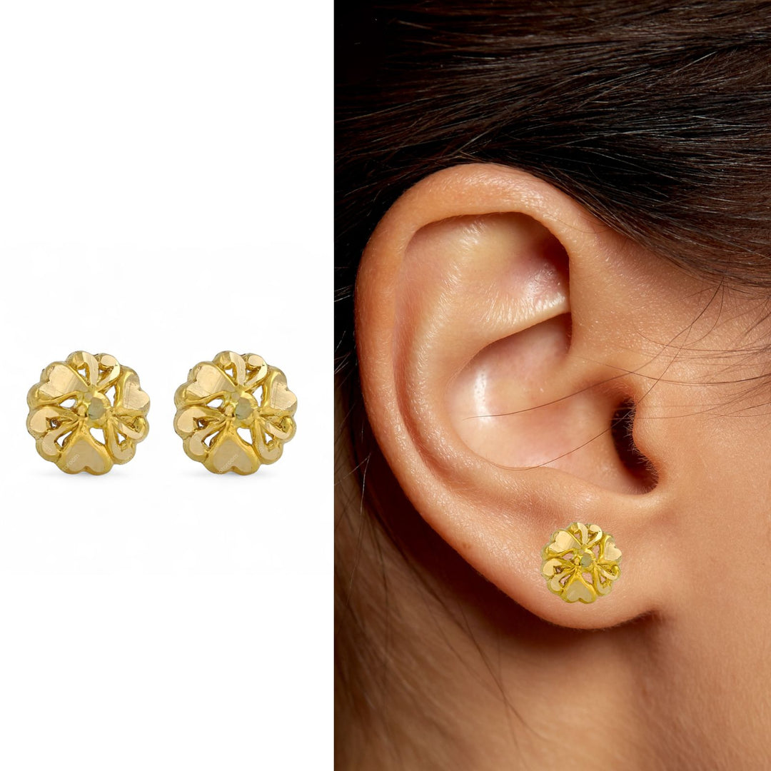 Nozera tiny 18K Gold Screw Nose\Ear Stud - Indian Nose Jewelry for Women