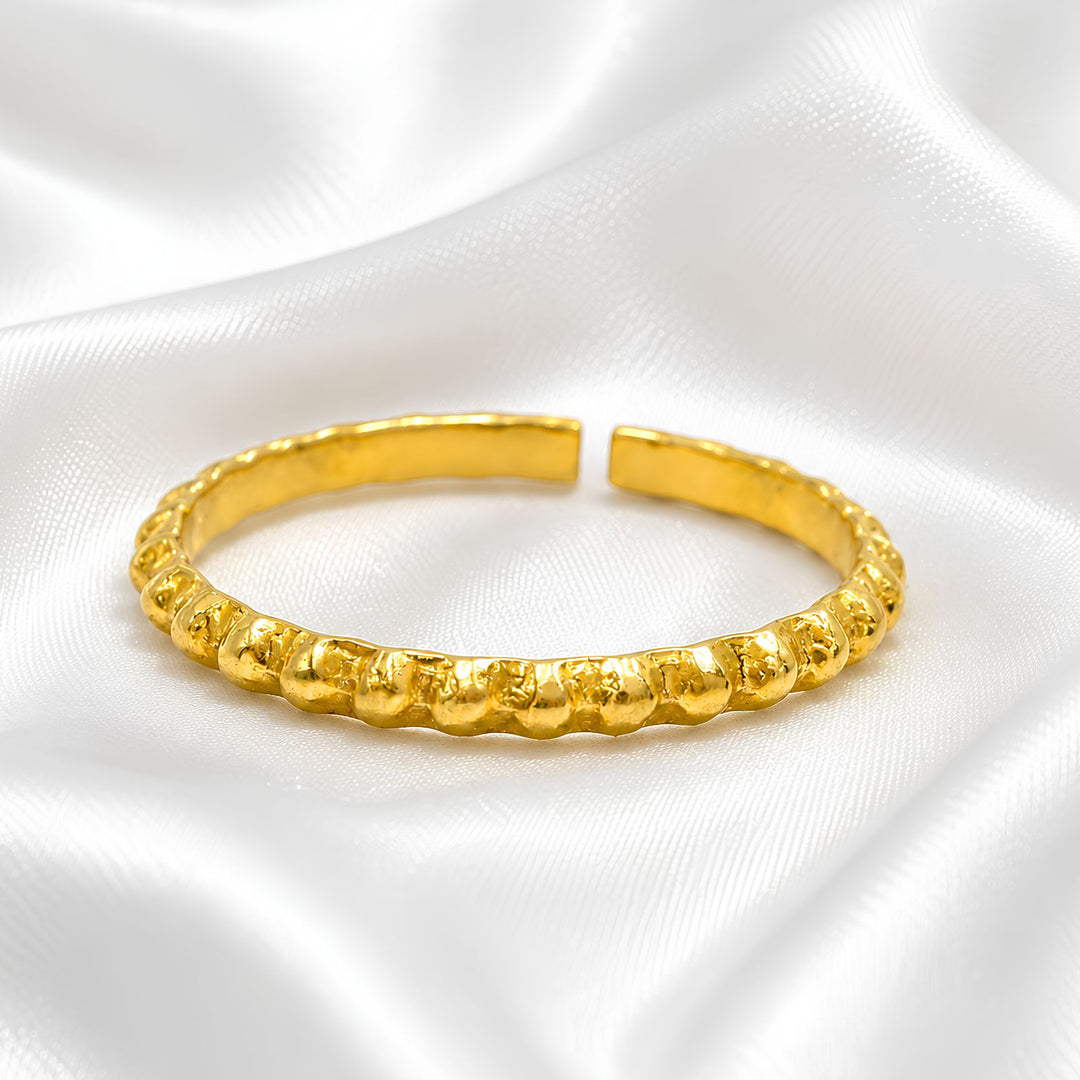 18K Real Gold Molten Textured Adjustable Nose Ring