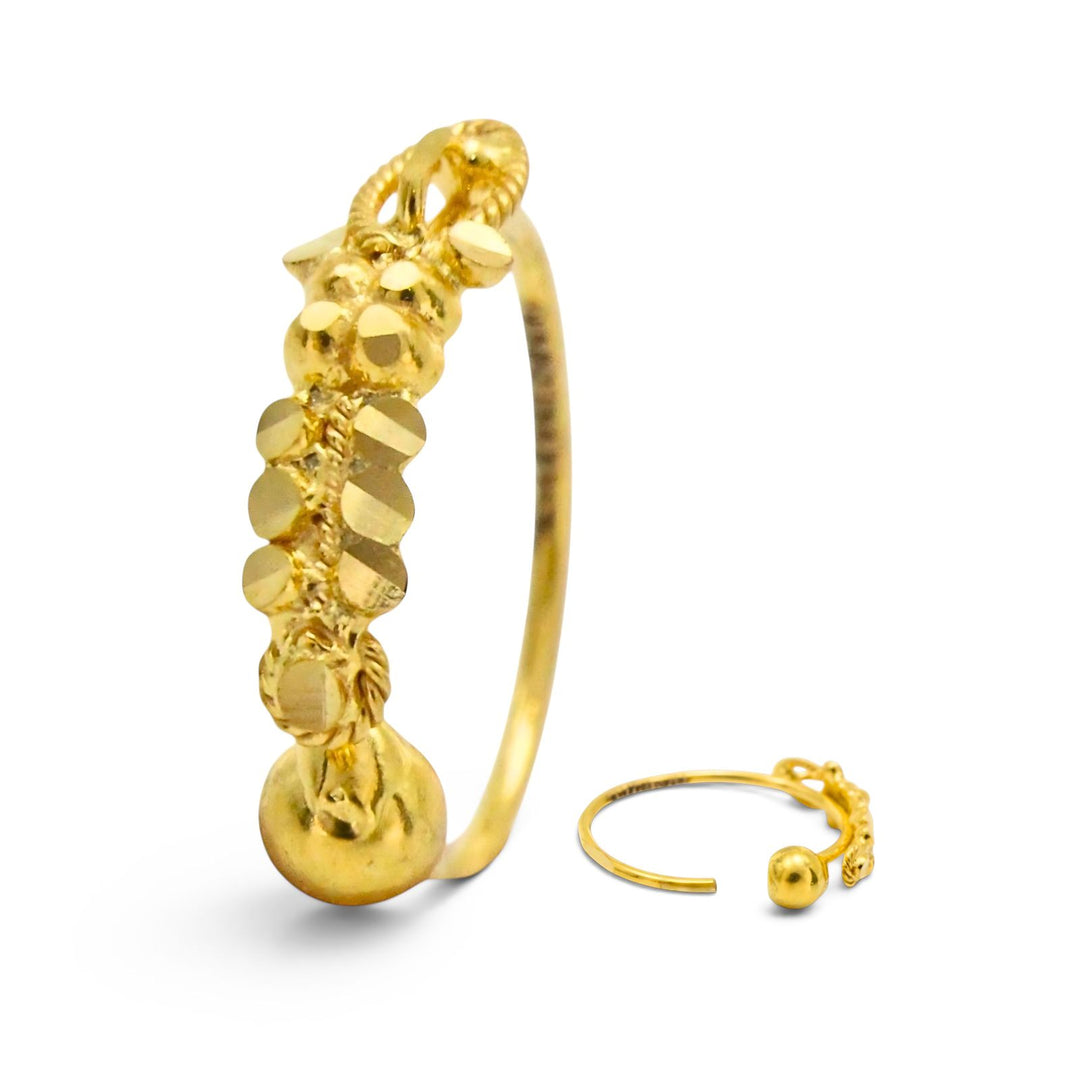Exquisite 18K Real Gold Hoop-Style Nose Ring