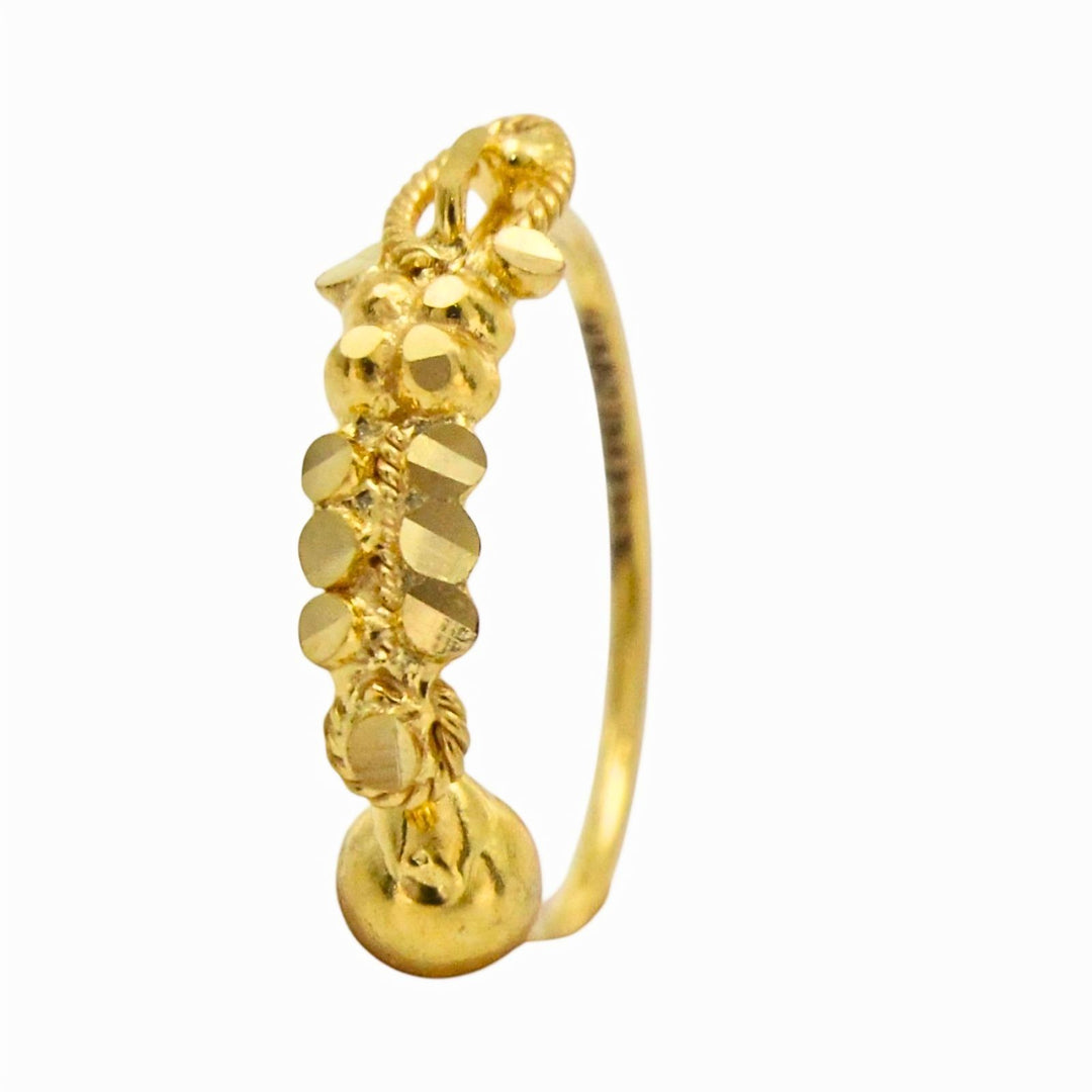 Exquisite 18K Real Gold Hoop-Style Nose Ring