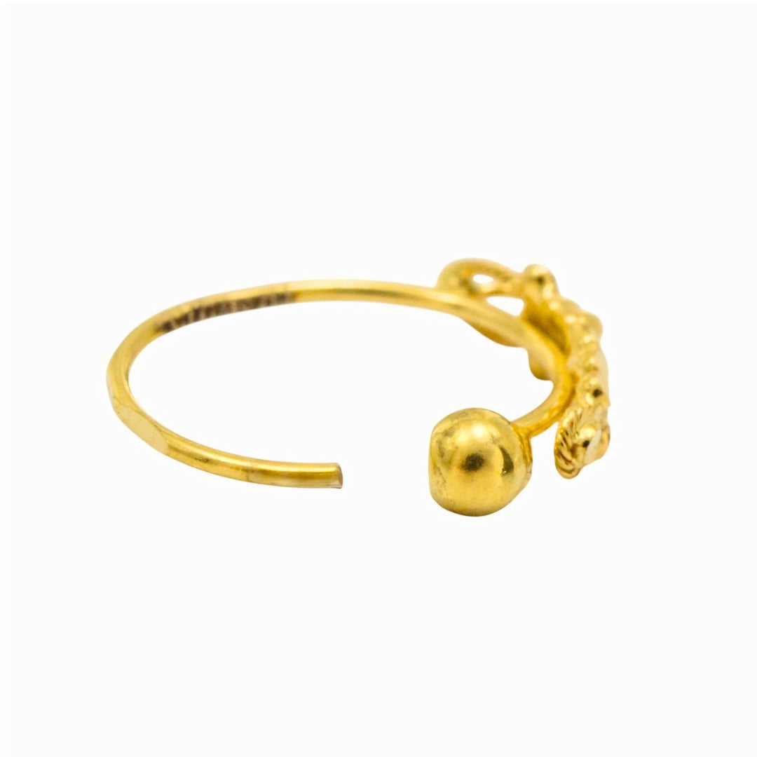 Exquisite 18K Real Gold Hoop-Style Nose Ring