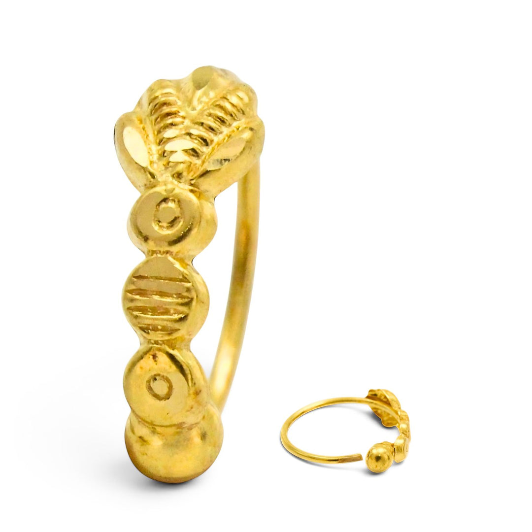 Vertical 18K Real Gold Classic Elegance Nose Ring