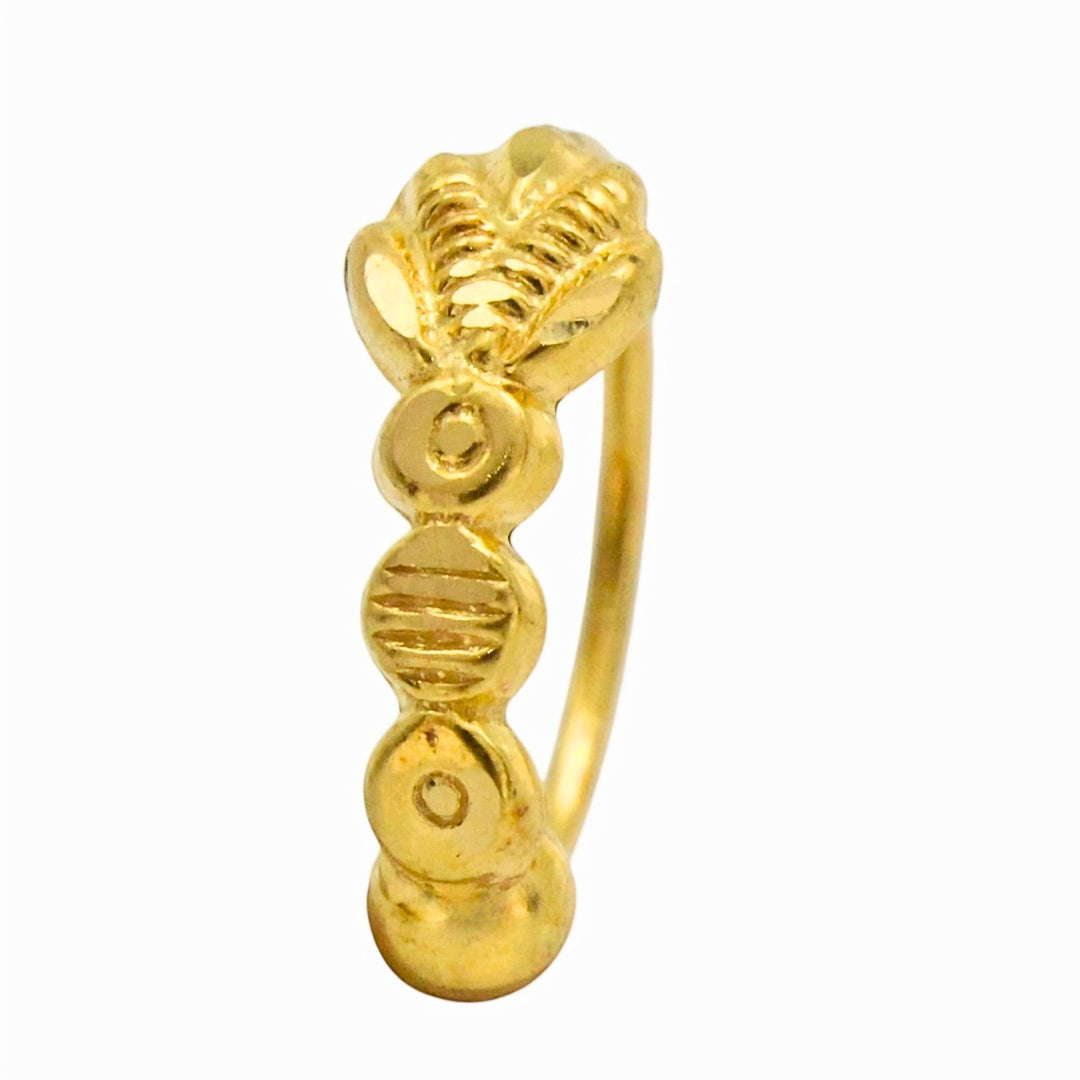Vertical 18K Real Gold Classic Elegance Nose Ring