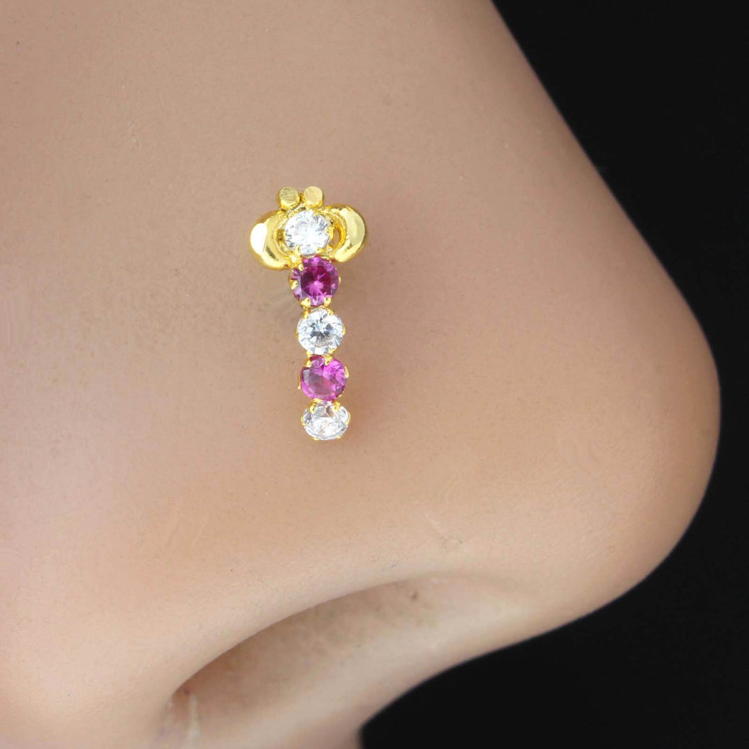 Unique Handmade Real Gold Nose stud