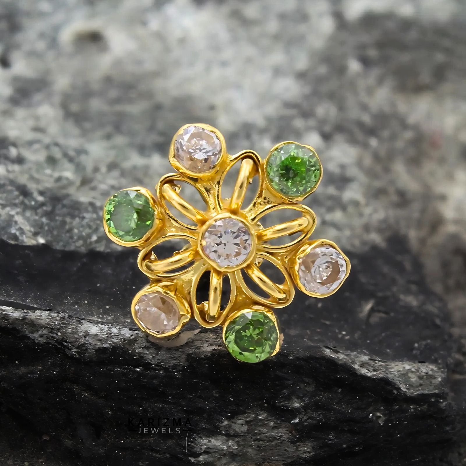 Floral nose pin online