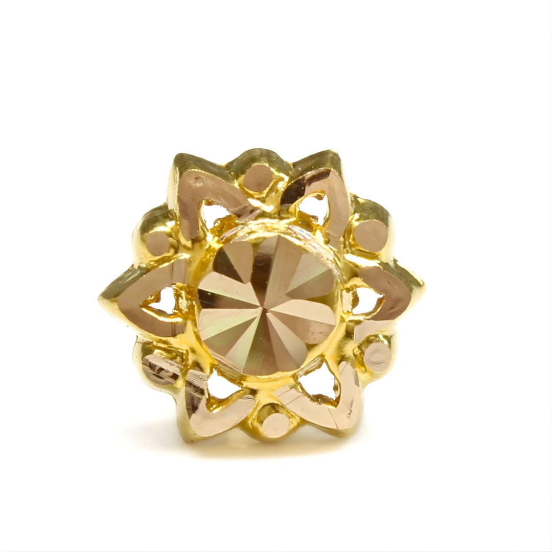 18K Real Gold women star Nose stud nose ring Push Pin