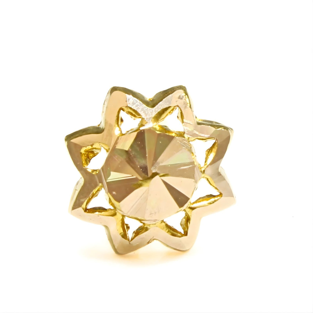 Daily wear 18K Real Gold women star Nose stud nose ring Push Pin