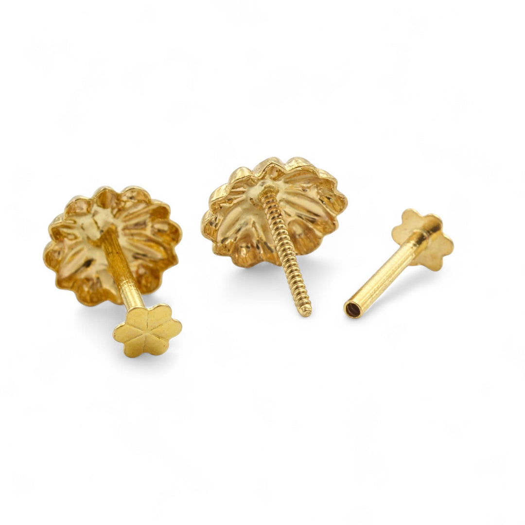 Nozera 18K Gold Screw-Type Nose\Ear Stud –  Solid Gold Nose Jewelry for Women