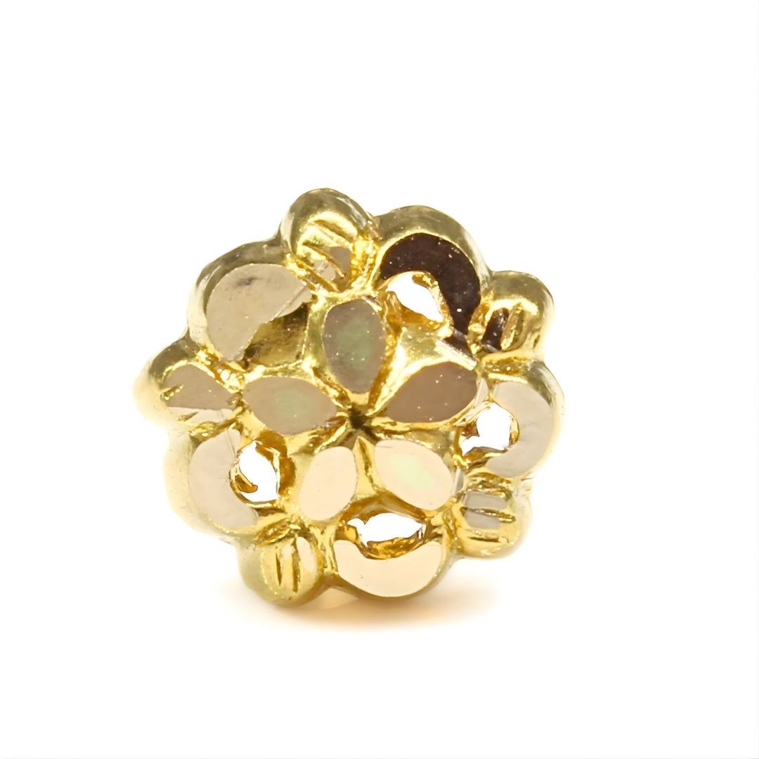 18K Real Gold women Divine Nose stud nose ring Push Pin