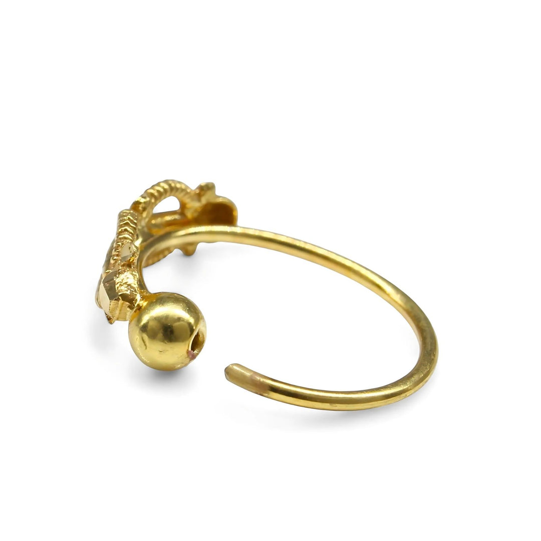 18K Real Gold Nose ring Indian Women unique trendy  Nose Hoop Ring 22g