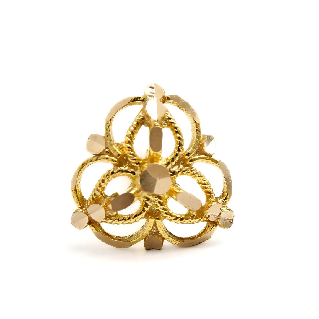 Indian 18K Real Gold cultural design Nose stud nose ring Push Pin