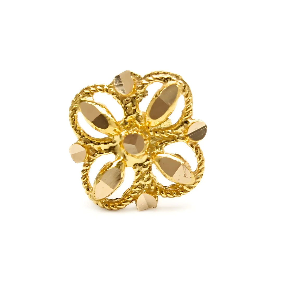 18K Real Gold handmade square Nose stud nose ring Push Pin