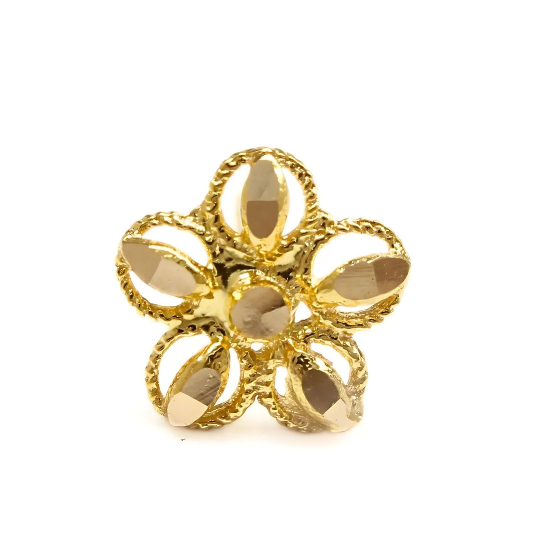 18K Real Gold Indian women Star design Nose stud nose ring Push Pin