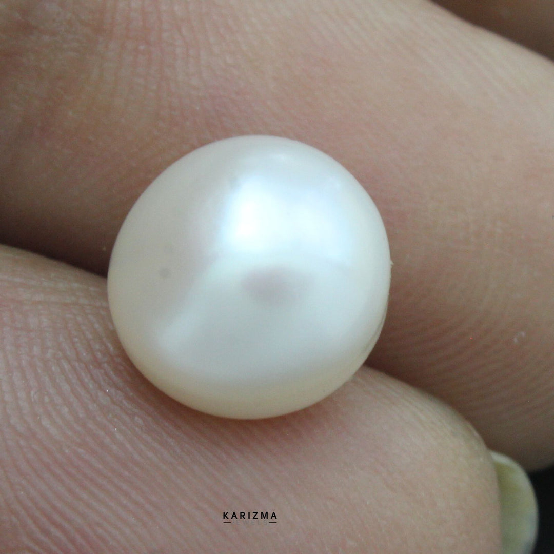 3.95Ct Natural Gemstone Real White Pearl for Moon