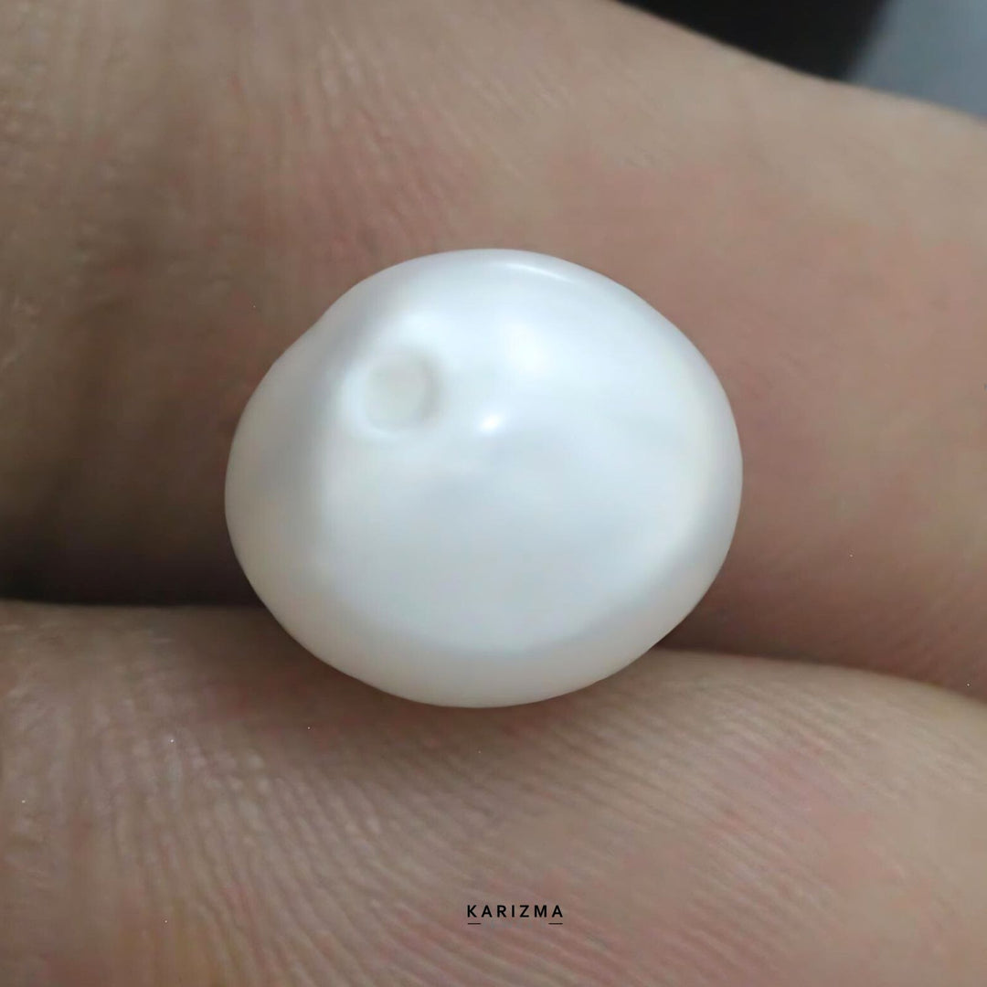 4Ct Natural Gemstone Real White Pearl for Moon