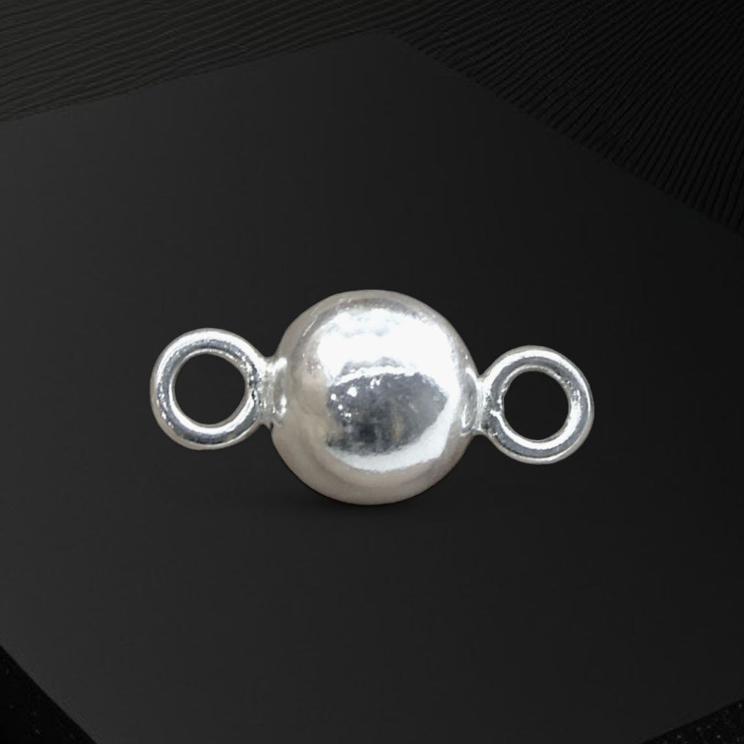 Pure silver Solid Ball for astrology chandi ki Goli 2 Loops Pendant