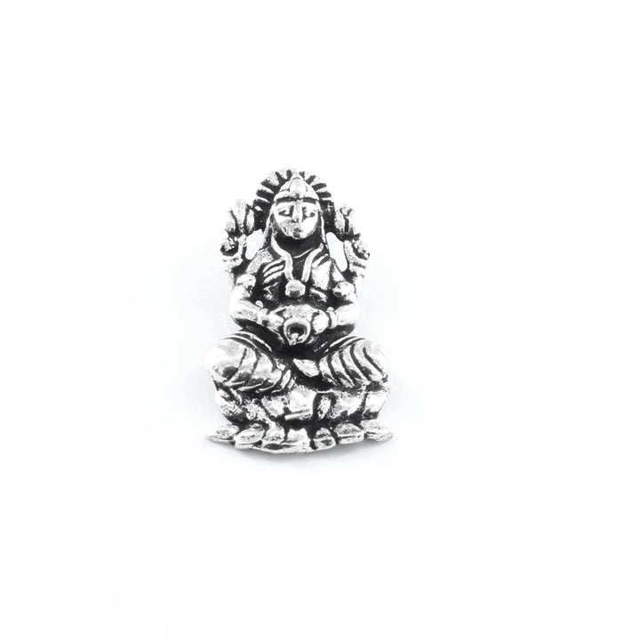 Real Silver Oxidized Mata Laxmi Religious God Pendant