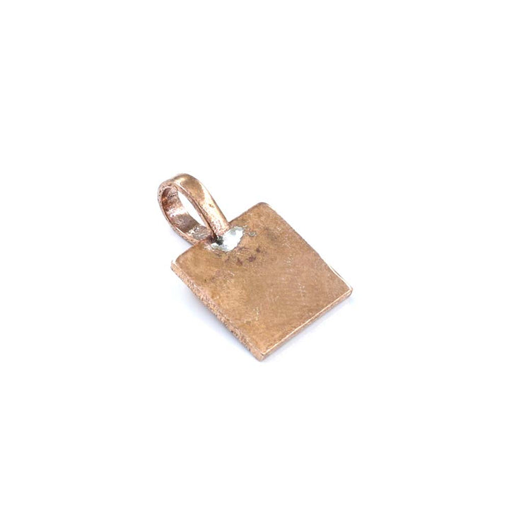 Copper square piece pendant for lal kitab and astrology remedy