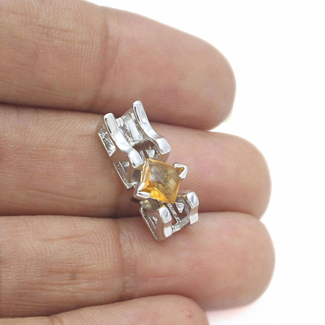 Trendy Fashion CZ 925 Sterling Silver Pendent Platinum Tone