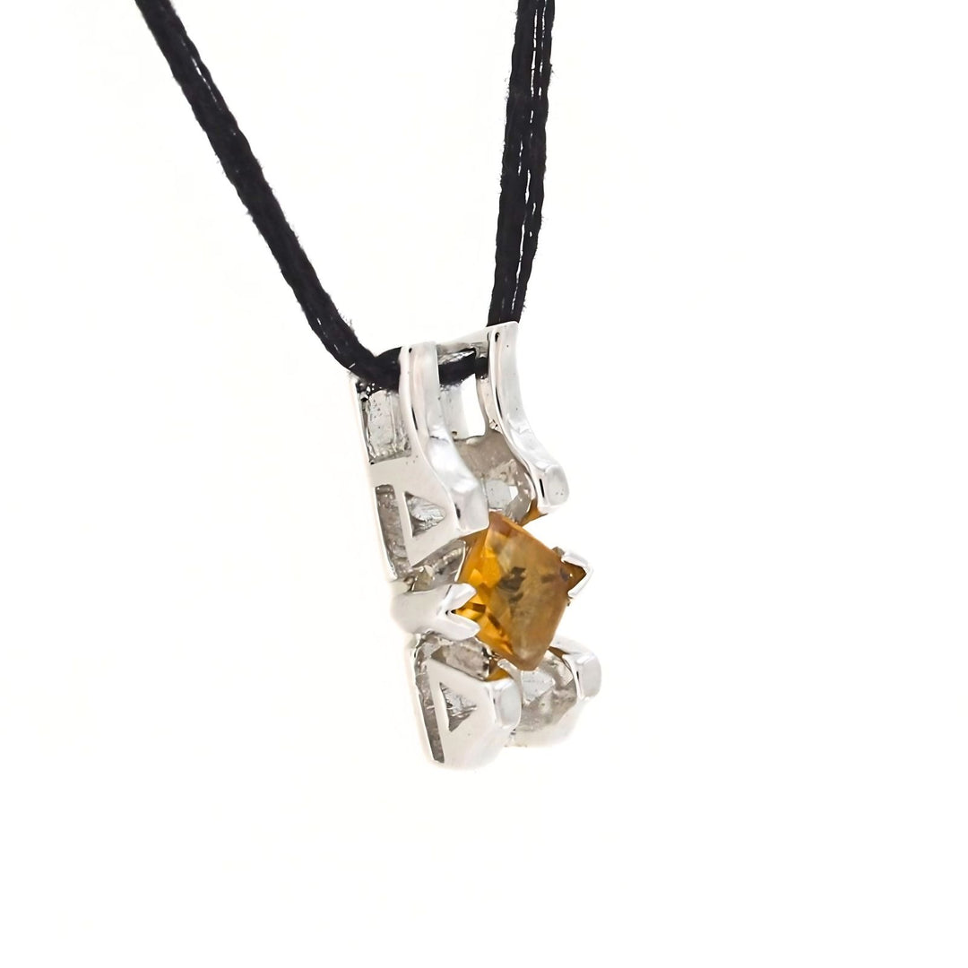 Trendy Fashion CZ 925 Sterling Silver Pendent Platinum Tone