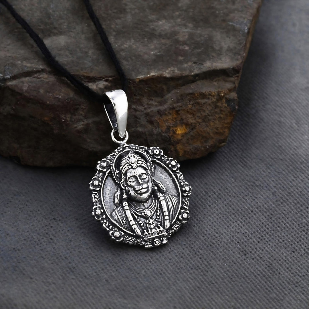 Classic Bajrangbali 925 Sterling Silver Antique Pendant
