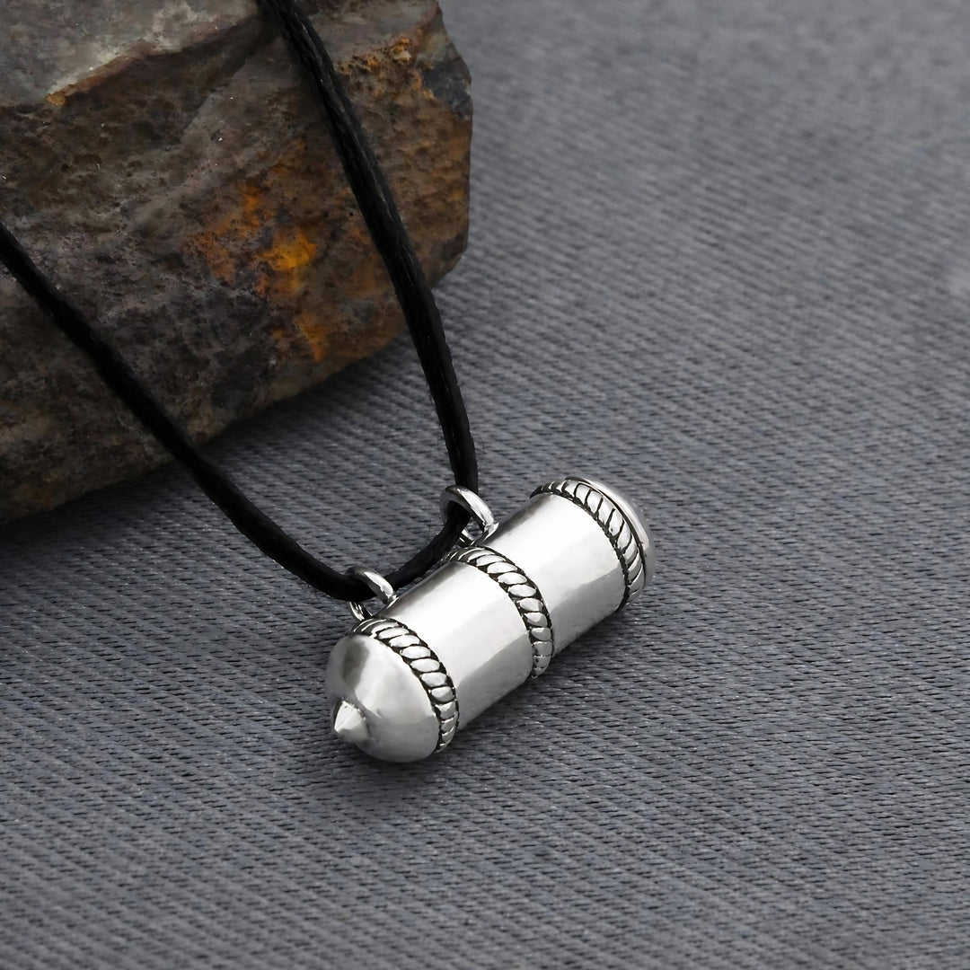 925 Sterling Silver Cylindrical Design Openable Tabeez Oxidized Pendant