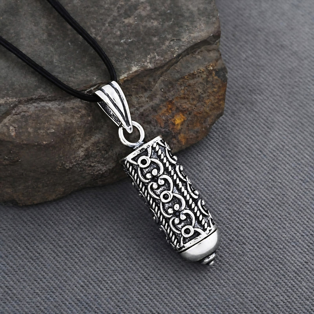 Oxidized 925 Sterling Silver Filigree Openable Amulet Pendant