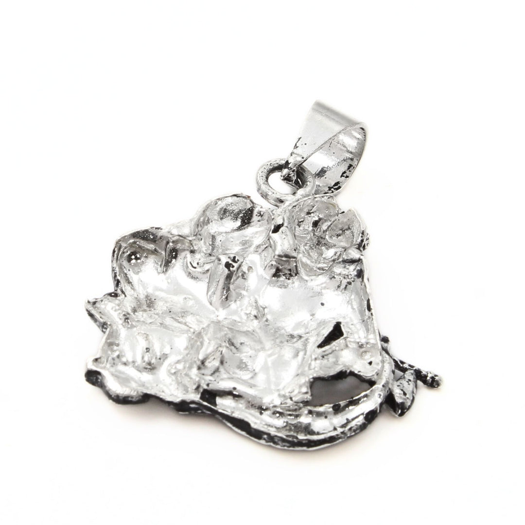 925 Real Sterling Silver Oxidized Lord Radha Krishna pendant