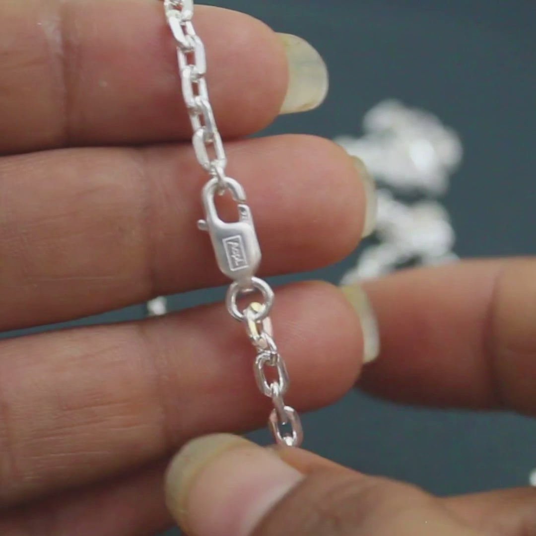 925 Real Sterling Silver Unisex Rolo Neck Chain 20"