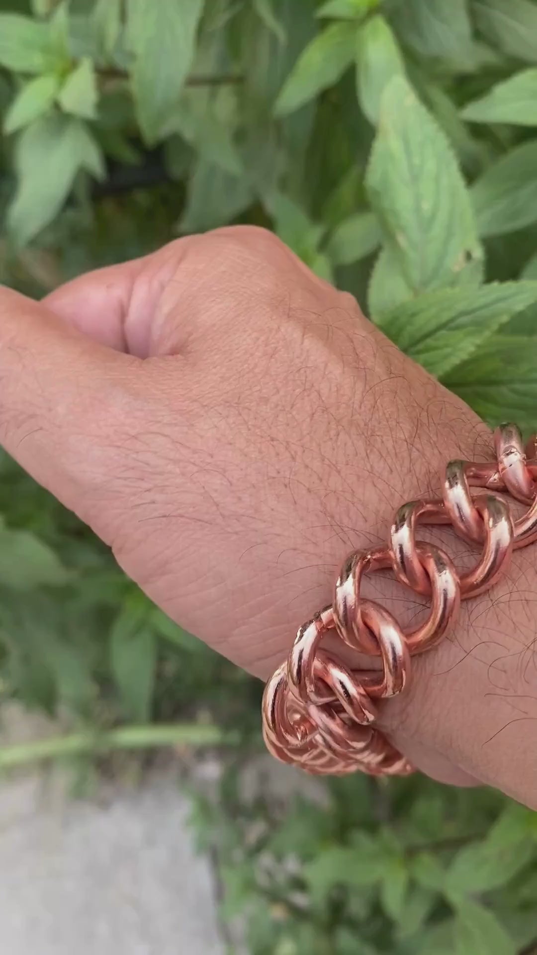 Men's Premium Copper Curb Link Chain Bracelet – Classic Design